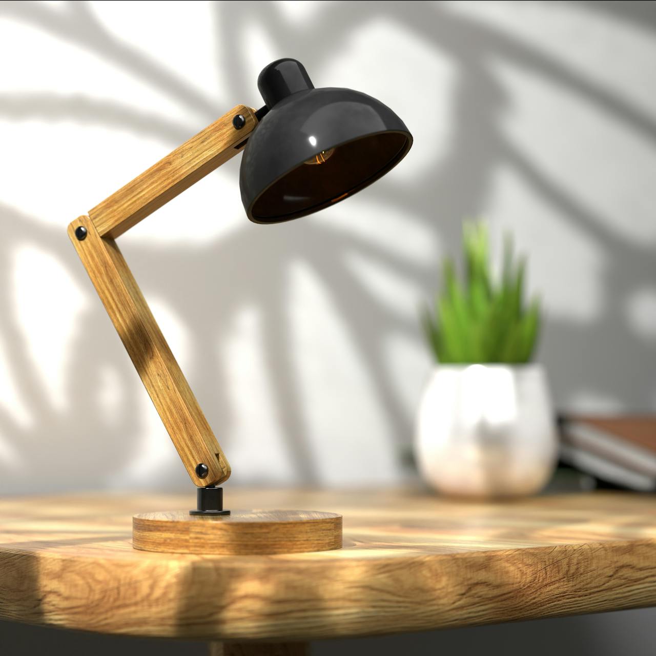 ADRYAN - Wooden Lamp Desk